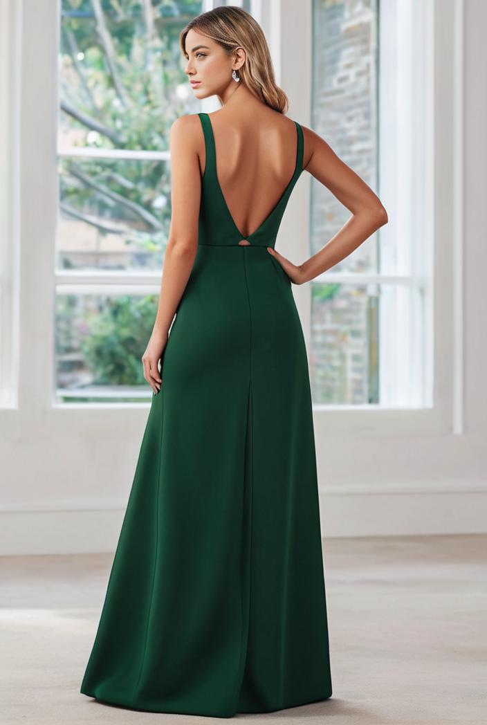 convertible chiffon lace open back spaghetti straps bridesmaid dress 129804