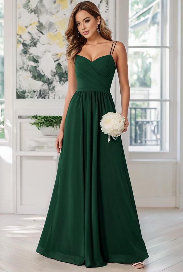 convertible chiffon lace open back spaghetti straps bridesmaid dress 129813