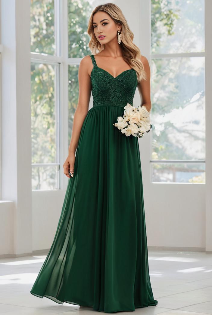 convertible chiffon lace open back spaghetti straps bridesmaid dress 129817