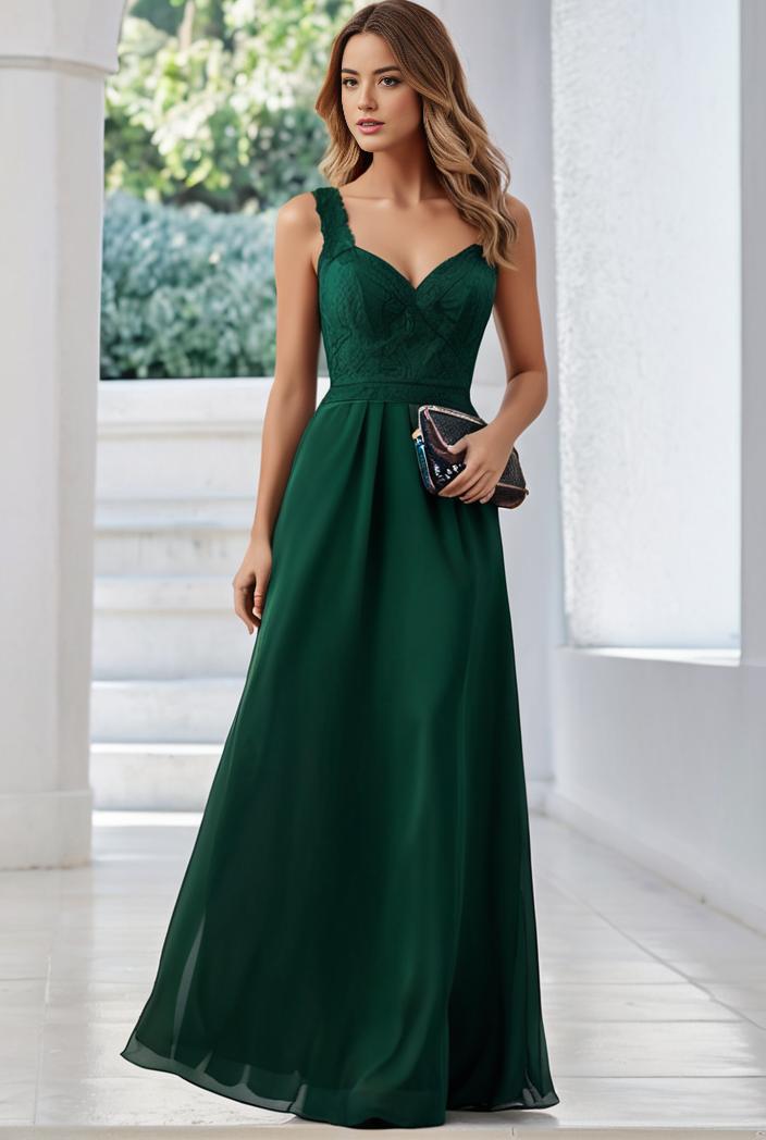 convertible chiffon lace open back spaghetti straps bridesmaid dress 129818