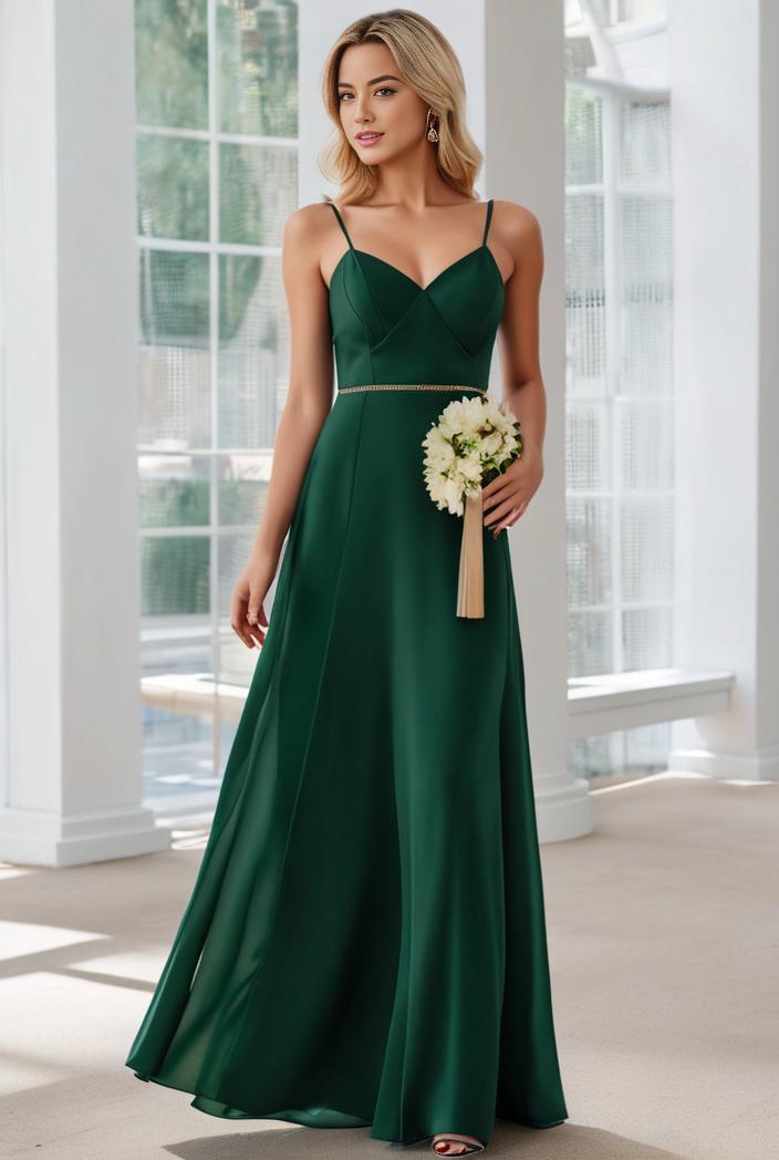convertible chiffon lace open back spaghetti straps bridesmaid dress 129820