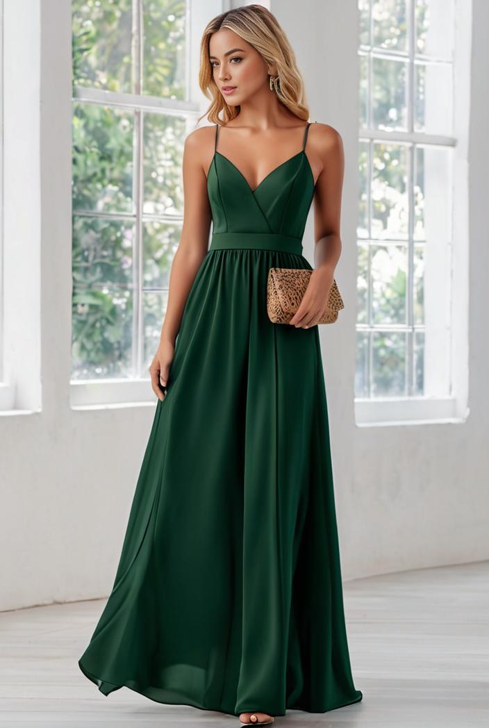 convertible chiffon lace open back spaghetti straps bridesmaid dress 129822