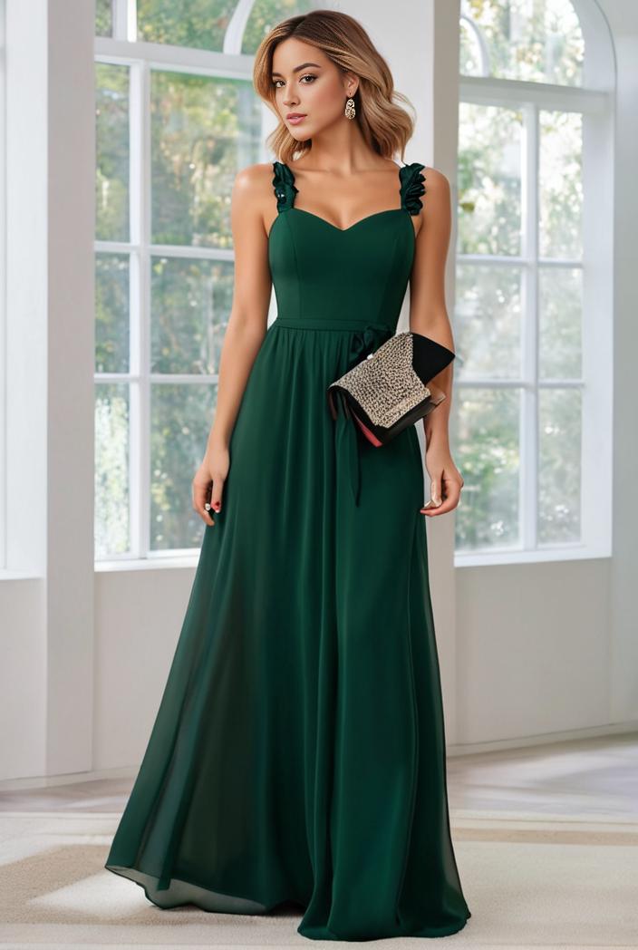 convertible chiffon lace open back spaghetti straps bridesmaid dress 129825