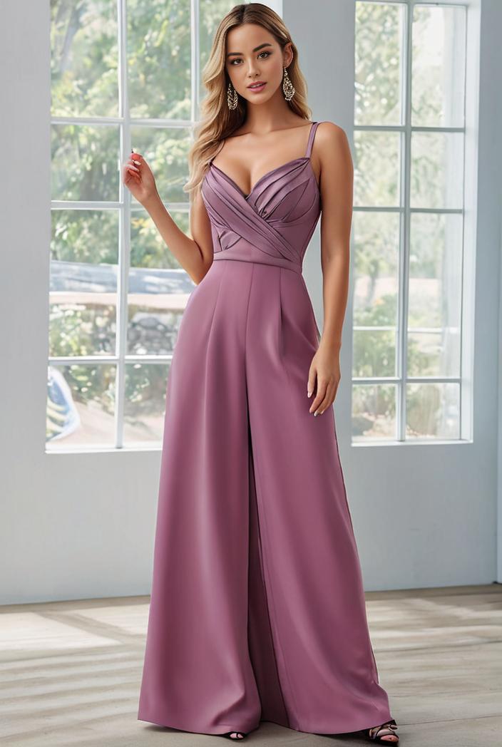convertible chiffon lace open back spaghetti straps bridesmaid dress 129826