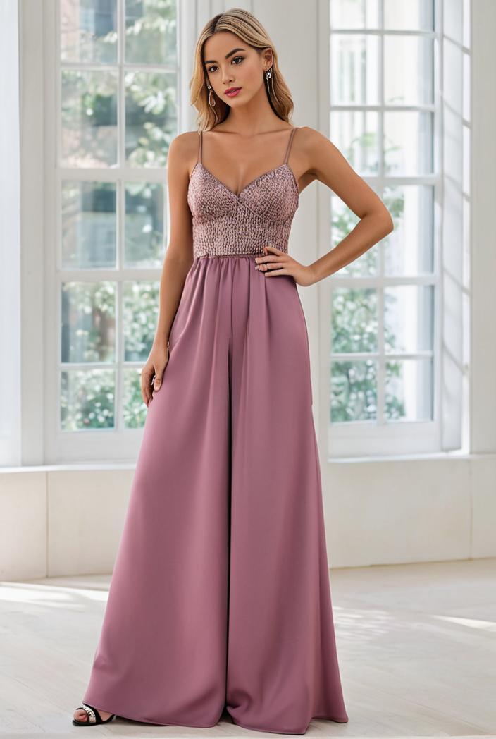 convertible chiffon lace open back spaghetti straps bridesmaid dress 129847