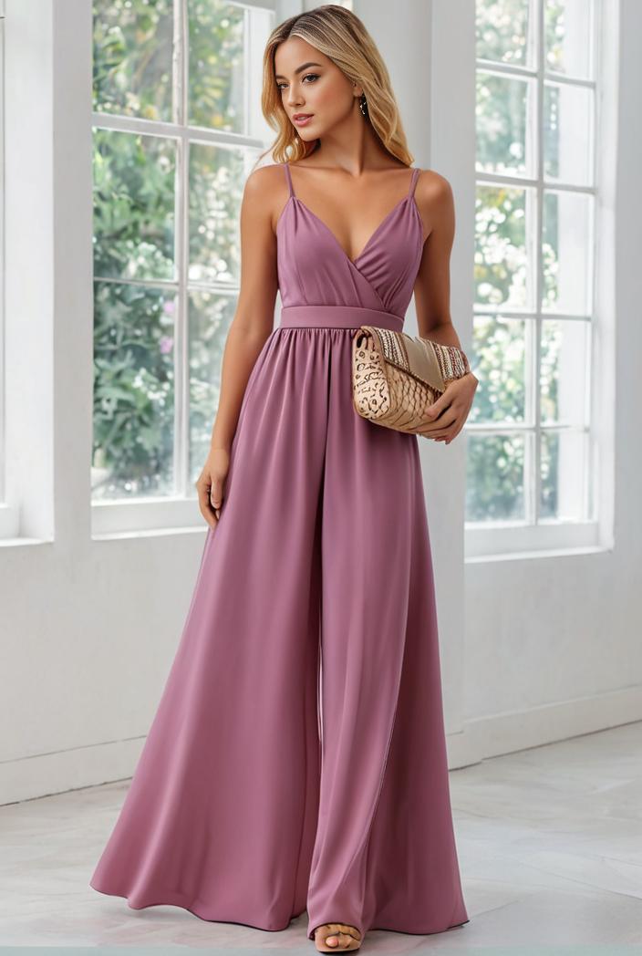 convertible chiffon lace open back spaghetti straps bridesmaid dress 129854
