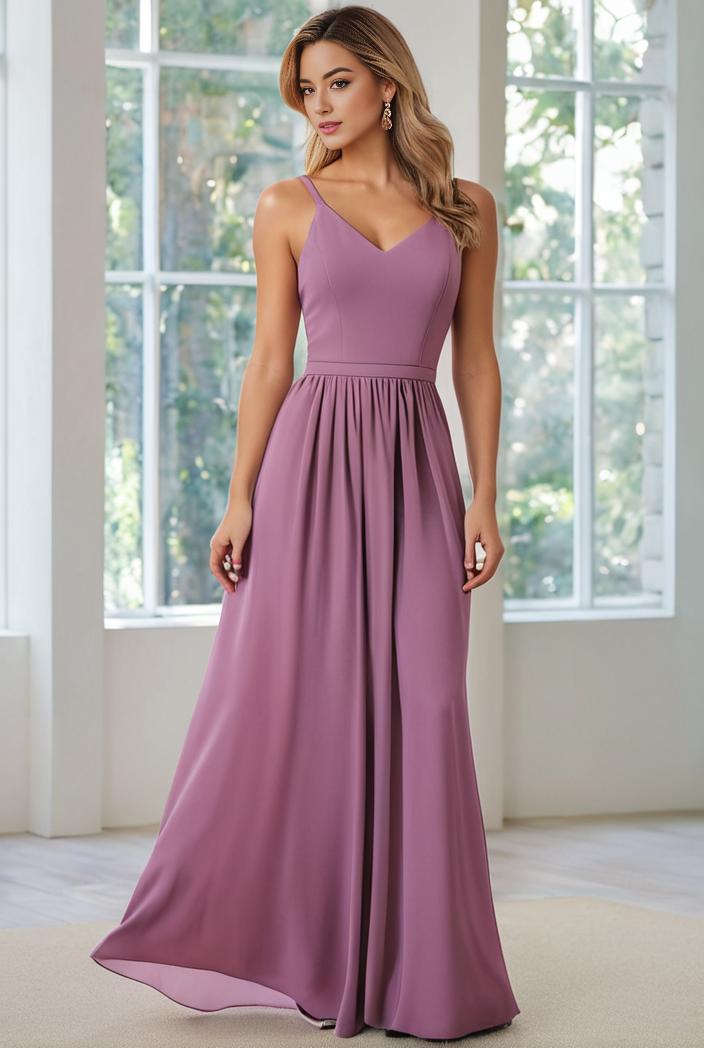 convertible chiffon lace open back spaghetti straps bridesmaid dress 129856