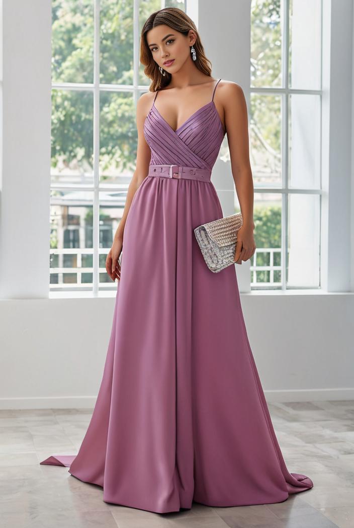 convertible chiffon lace open back spaghetti straps bridesmaid dress 129858