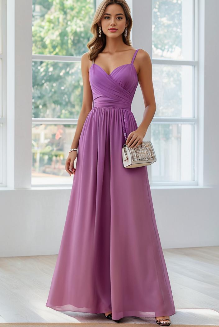 convertible chiffon lace open back spaghetti straps bridesmaid dress 129859