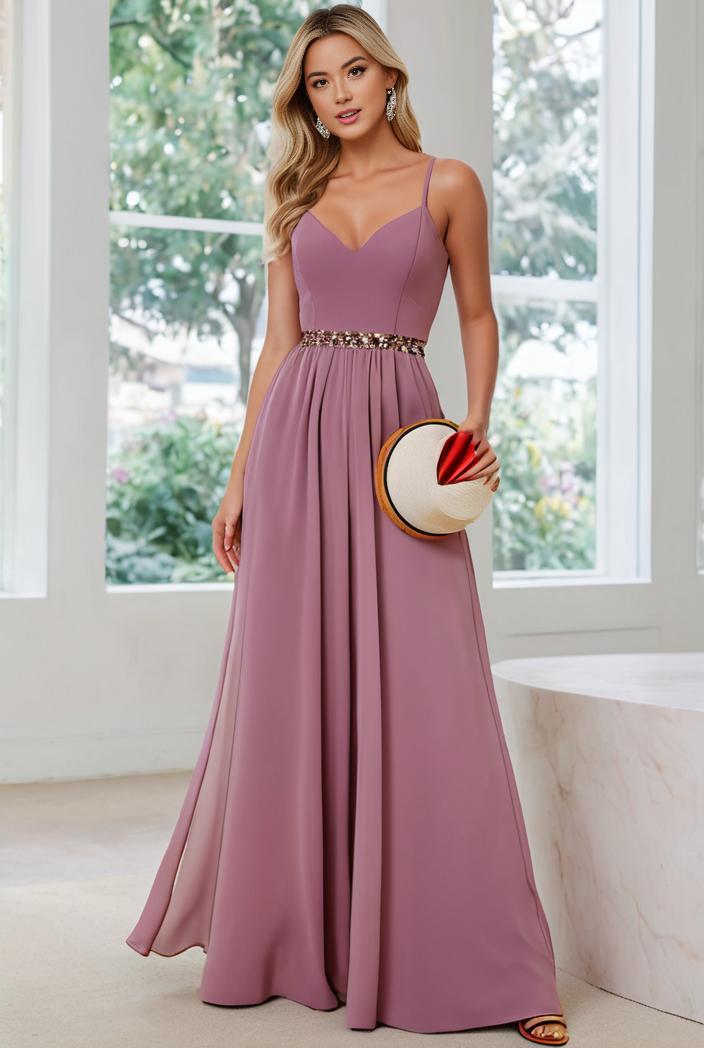 convertible chiffon lace open back spaghetti straps bridesmaid dress 129860
