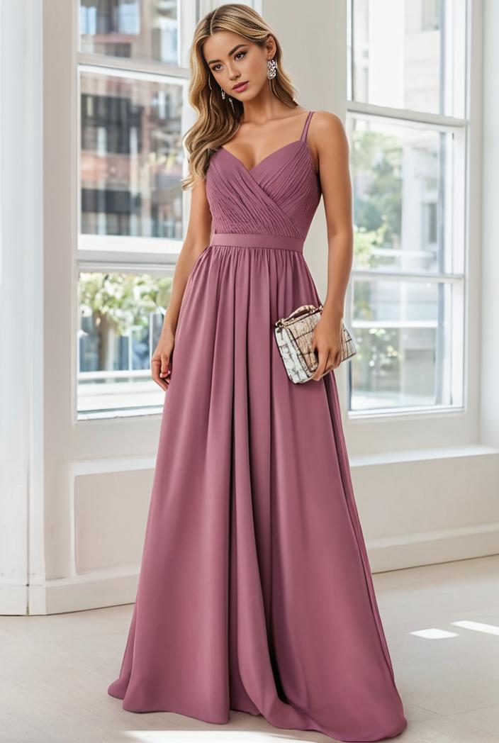 convertible chiffon lace open back spaghetti straps bridesmaid dress 129863
