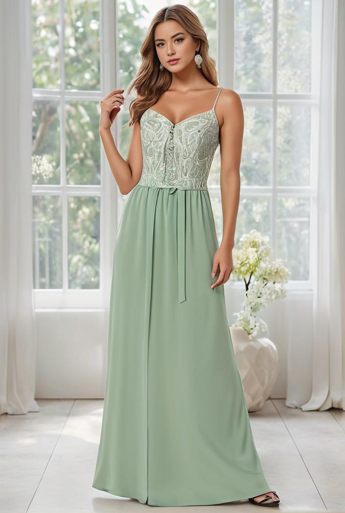 convertible chiffon lace open back spaghetti straps bridesmaid dress 129871