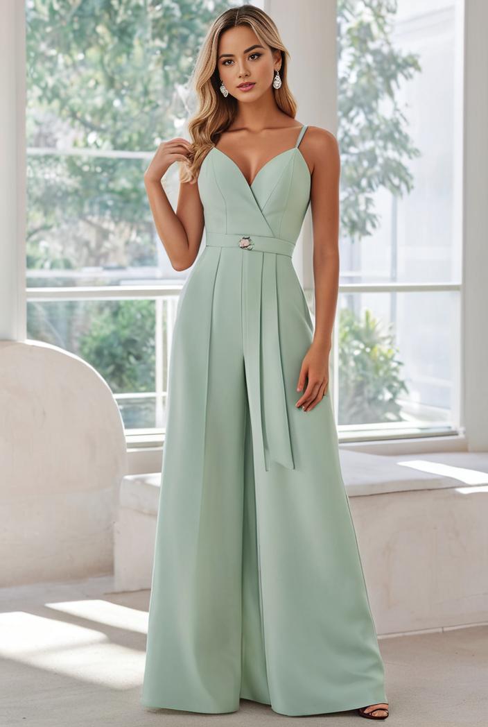 convertible chiffon lace open back spaghetti straps bridesmaid dress 129876