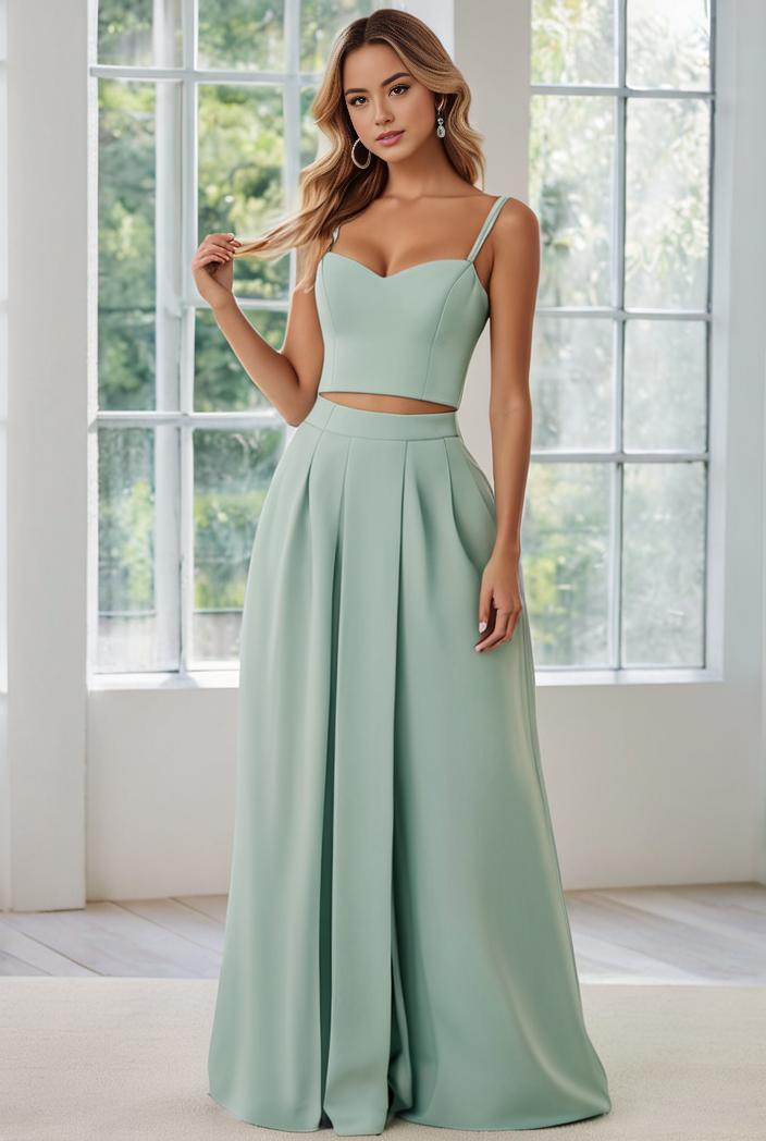 convertible chiffon lace open back spaghetti straps bridesmaid dress 129880