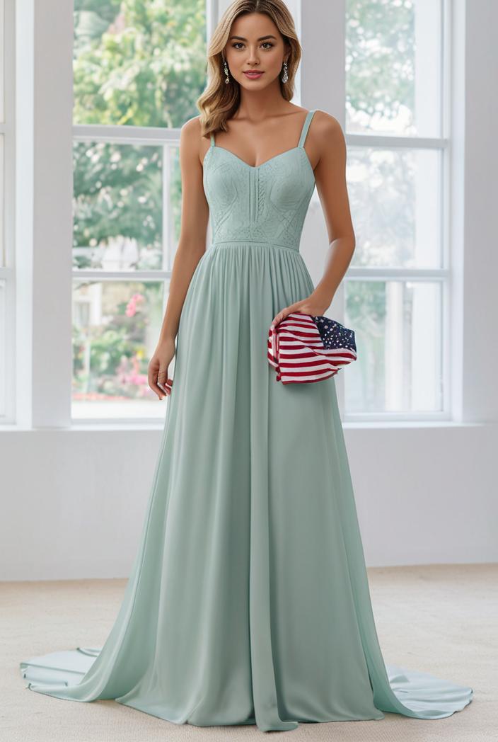 convertible chiffon lace open back spaghetti straps bridesmaid dress 129883