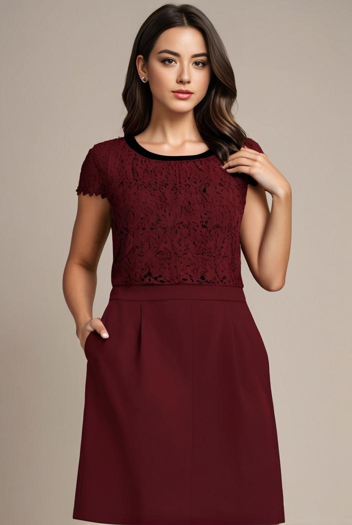 elegant chiffon maxi evening dress with lace cap sleeve 131476