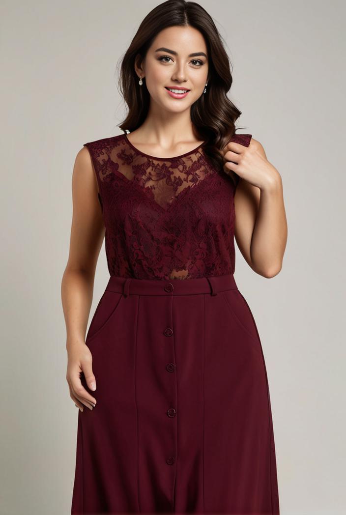 elegant chiffon maxi evening dress with lace cap sleeve 131478