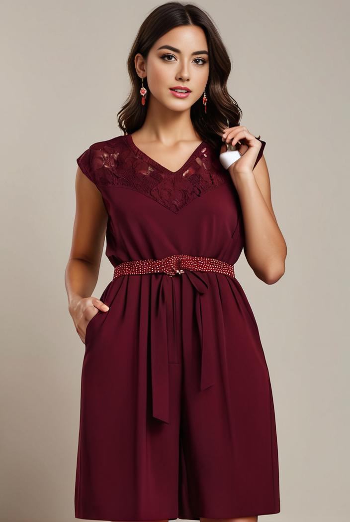 elegant chiffon maxi evening dress with lace cap sleeve 131483