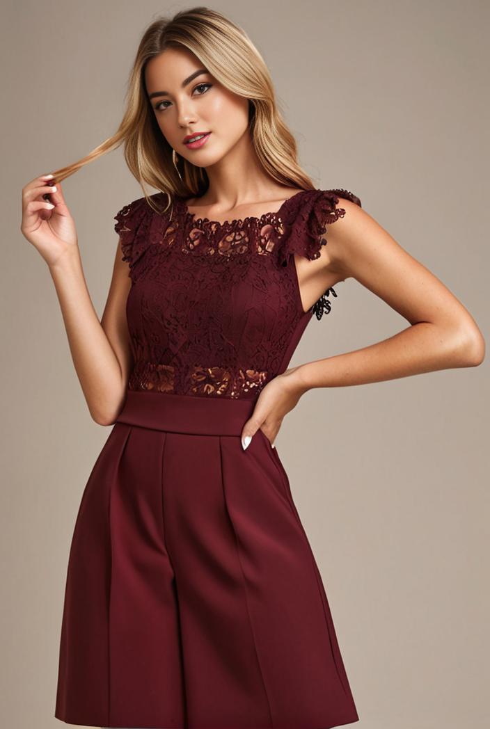elegant chiffon maxi evening dress with lace cap sleeve 131524