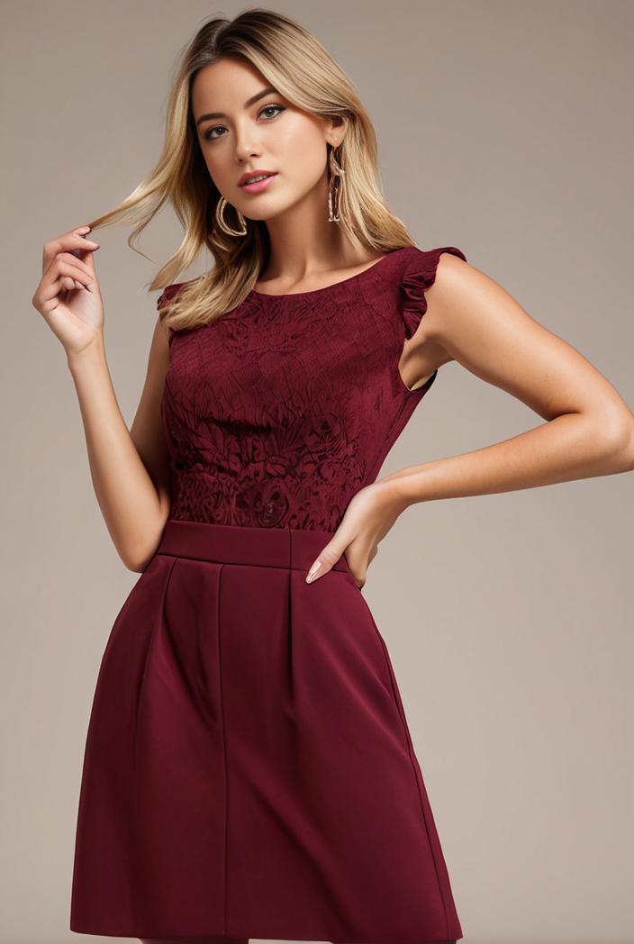 elegant chiffon maxi evening dress with lace cap sleeve 131527