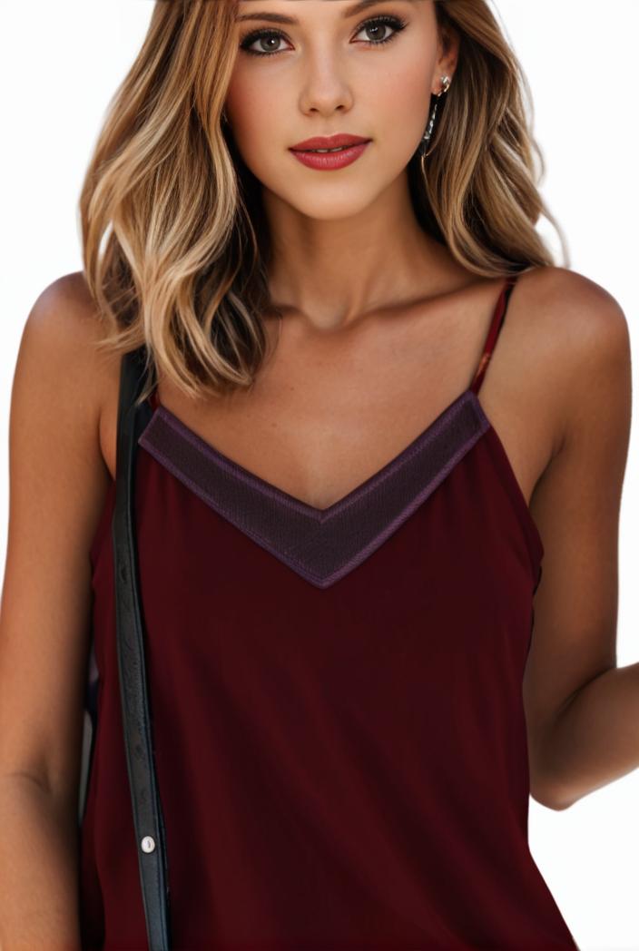 plus size casual cami top women s plus plain contrast mesh v neck semi sheer cami top 100364
