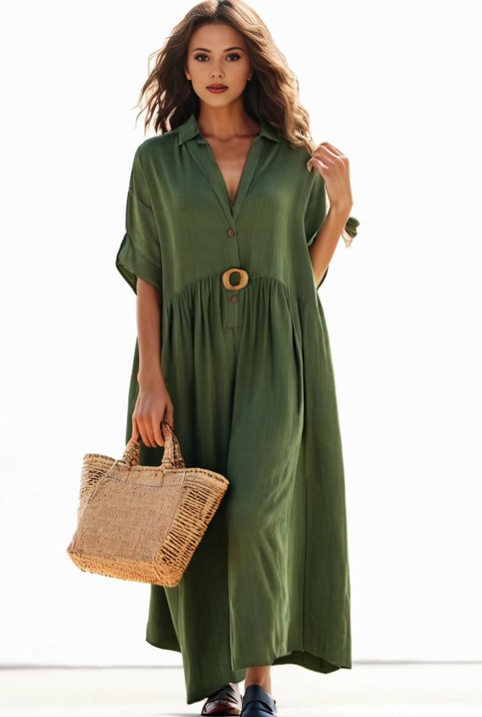 plus size casual dress women s plus solid v neck short sleeve ruffle trim smock dress 100390