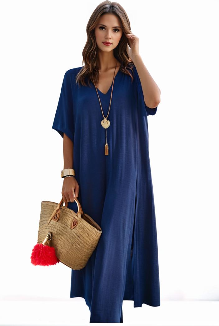 plus size casual dress women s plus solid v neck short sleeve ruffle trim smock dress 100404