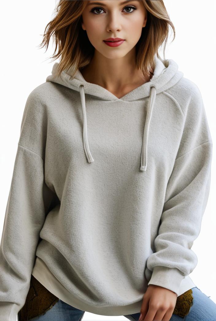 plus size casual hoodie women s plus solid ribbed long sleeve slight stretch hoodie drawstring sweatshirt 100425