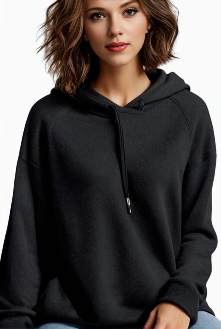 plus size casual hoodie women s plus solid ribbed long sleeve slight stretch hoodie drawstring sweatshirt 100430