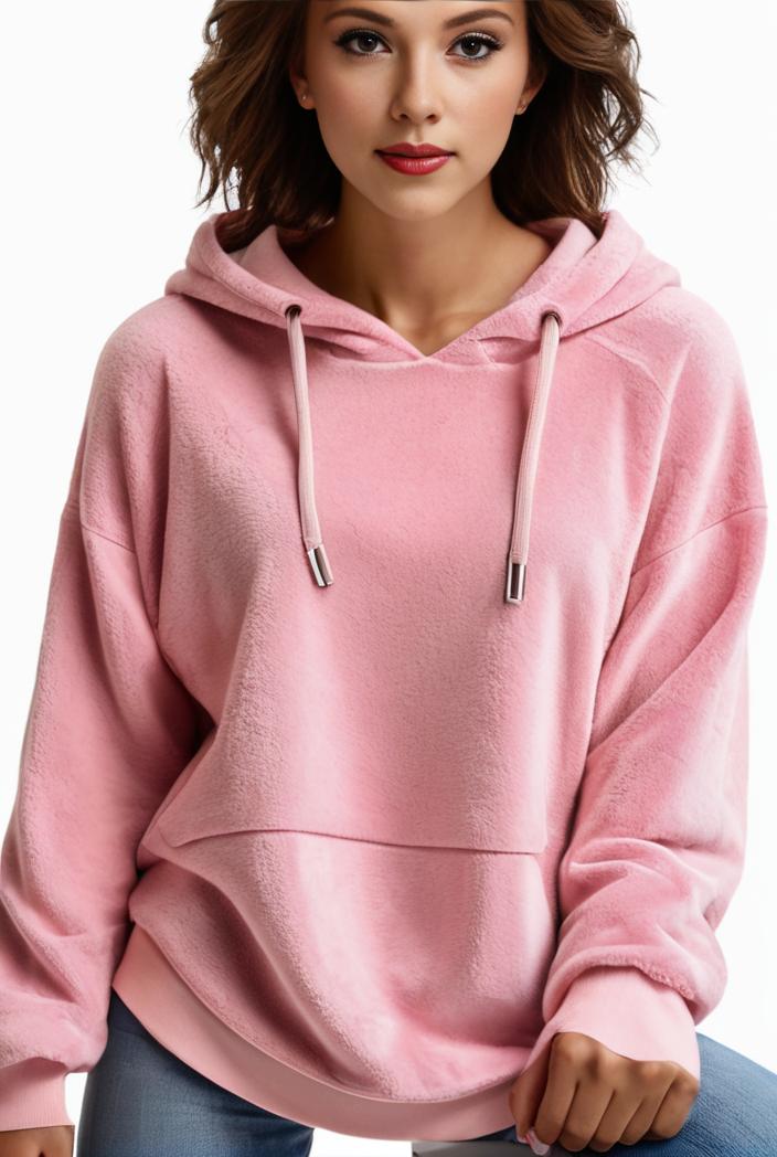 plus size casual hoodie women s plus solid ribbed long sleeve slight stretch hoodie drawstring sweatshirt 100441