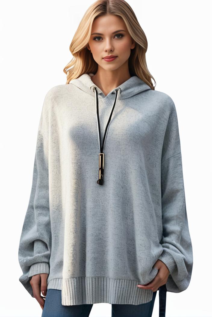 plus size casual hoodie women s plus solid ribbed long sleeve slight stretch hoodie drawstring sweatshirt 100455