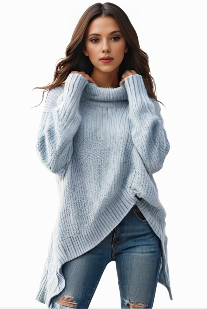 plus size casual sweater women s plus solid tassel trim long sleeve cowl neck high stretch jumper 100630