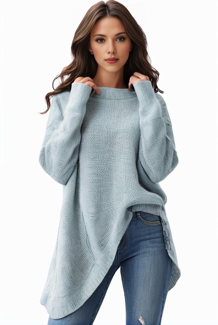 plus size casual sweater women s plus solid tassel trim long sleeve cowl neck high stretch jumper 100631