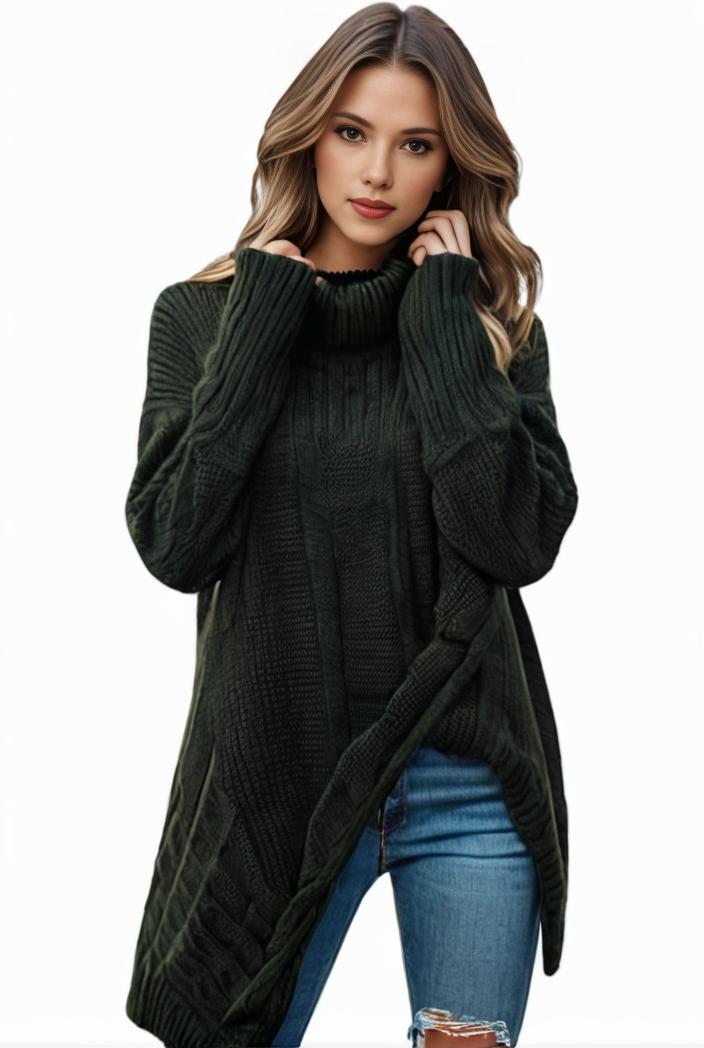 plus size casual sweater women s plus solid tassel trim long sleeve cowl neck high stretch jumper 100638