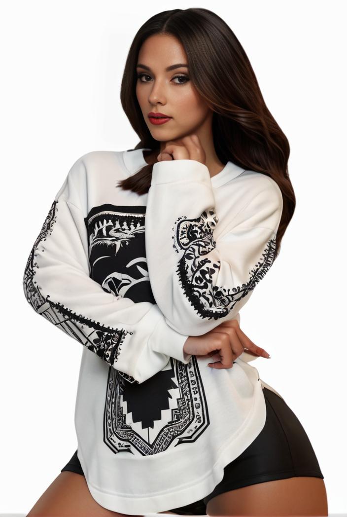 plus size casual sweatshirt women s plus graphic letter print long sleeve round neck slight stretch sweatshirt 100707