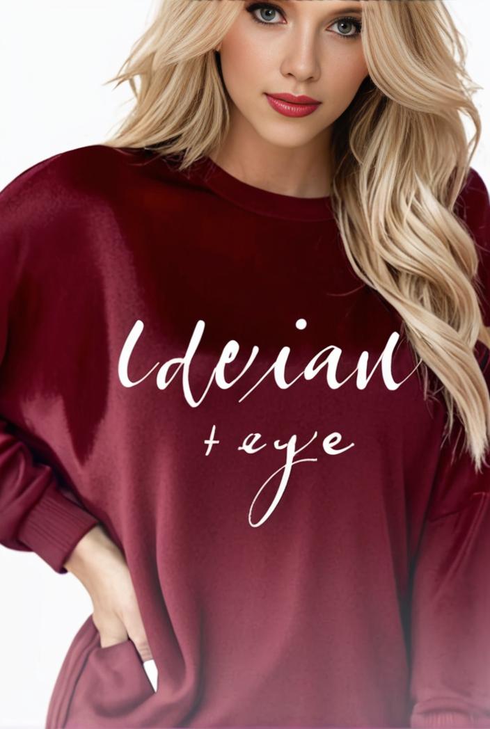 plus size casual sweatshirt women s plus ombre letter heart print raglan sleeve round neck slight stretch pullover sweatshirt 100710