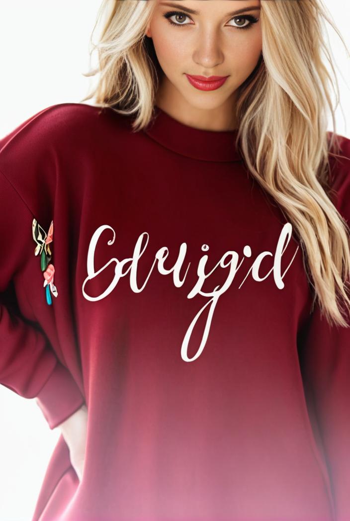 plus size casual sweatshirt women s plus ombre letter heart print raglan sleeve round neck slight stretch pullover sweatshirt 100714