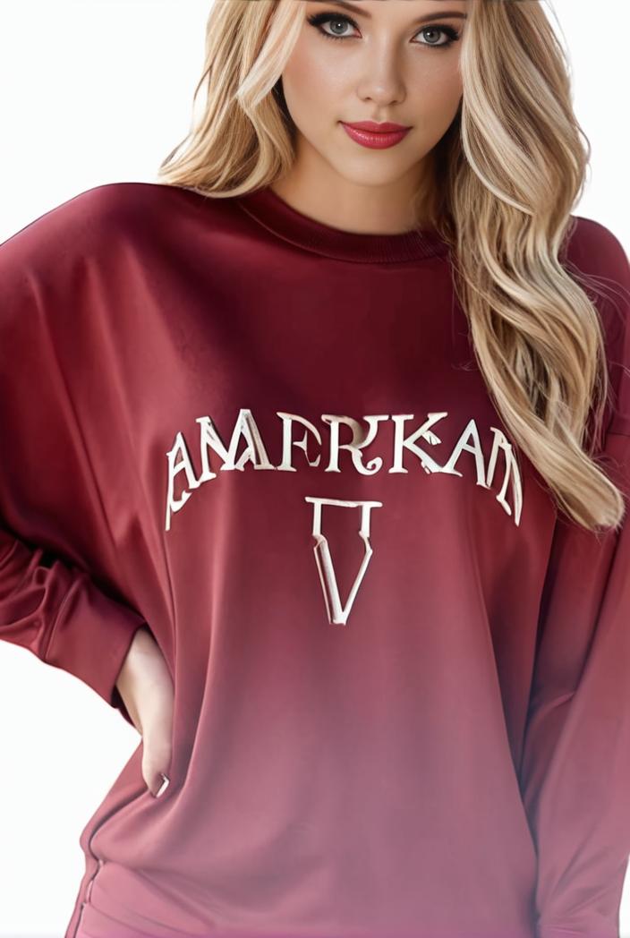 plus size casual sweatshirt women s plus ombre letter heart print raglan sleeve round neck slight stretch pullover sweatshirt 100721