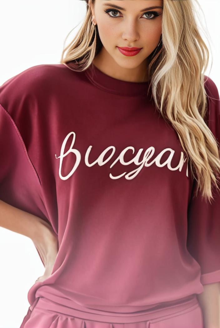 plus size casual sweatshirt women s plus ombre letter heart print raglan sleeve round neck slight stretch pullover sweatshirt 100722
