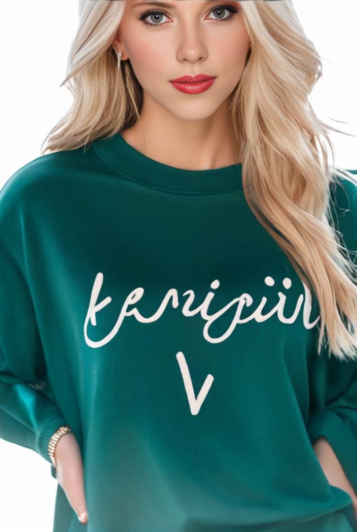 plus size casual sweatshirt women s plus ombre letter heart print raglan sleeve round neck slight stretch pullover sweatshirt 100744