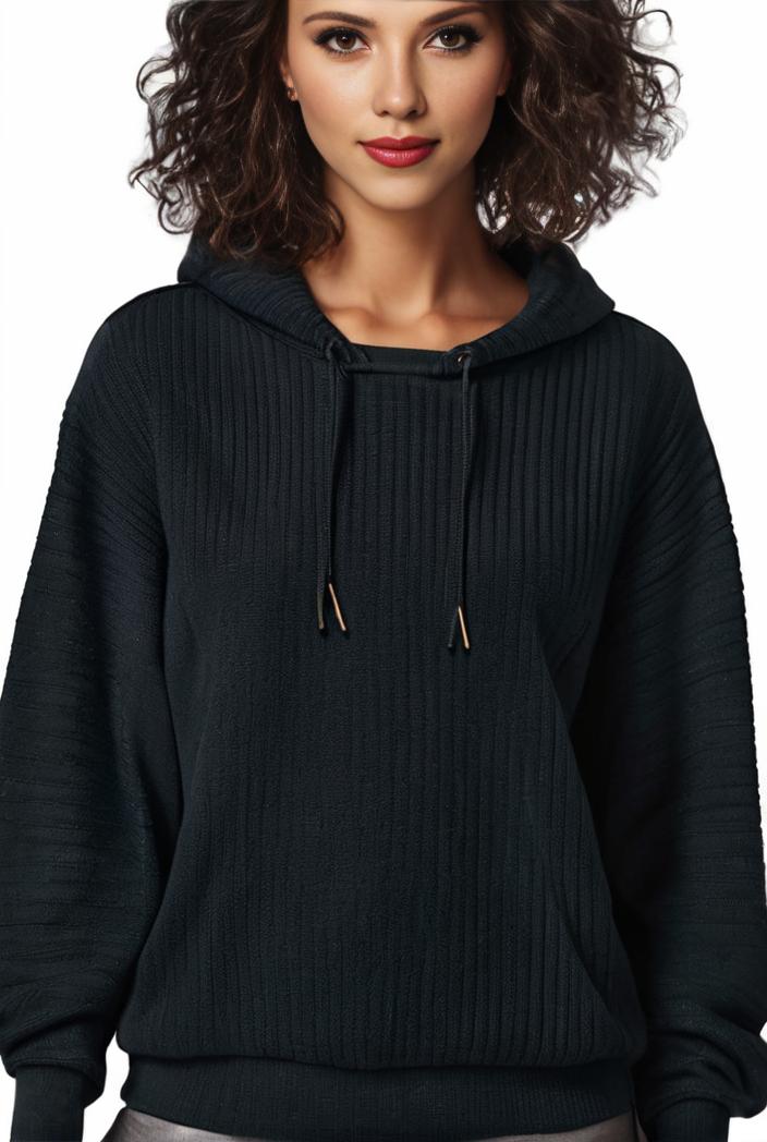 plus size casual sweatshirt women s plus solid waffle long sleeve drawstring hooded pullover sweatshirt with kangaroo pockets casual tops for fall winter women s clothing 100792