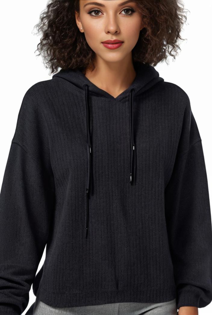 plus size casual sweatshirt women s plus solid waffle long sleeve drawstring hooded pullover sweatshirt with kangaroo pockets casual tops for fall winter women s clothing 100793