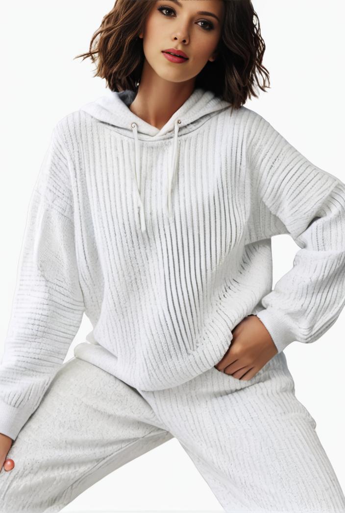 plus size casual sweatshirt women s plus solid waffle long sleeve drawstring hooded pullover sweatshirt with kangaroo pockets casual tops for fall winter women s clothing 100806