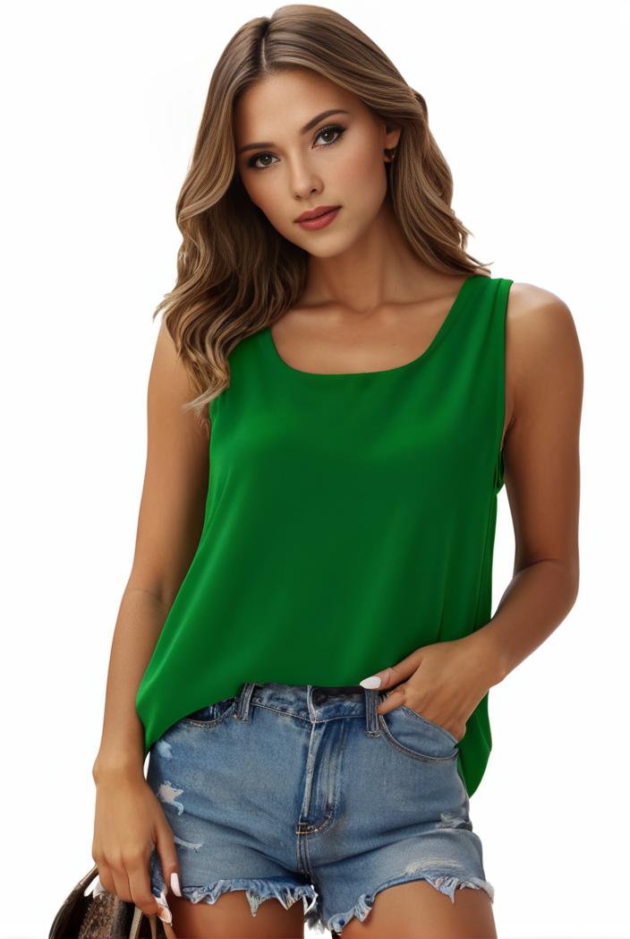 plus size casual tank top women s plus solid square neck pleated medium stretch tank top 101041