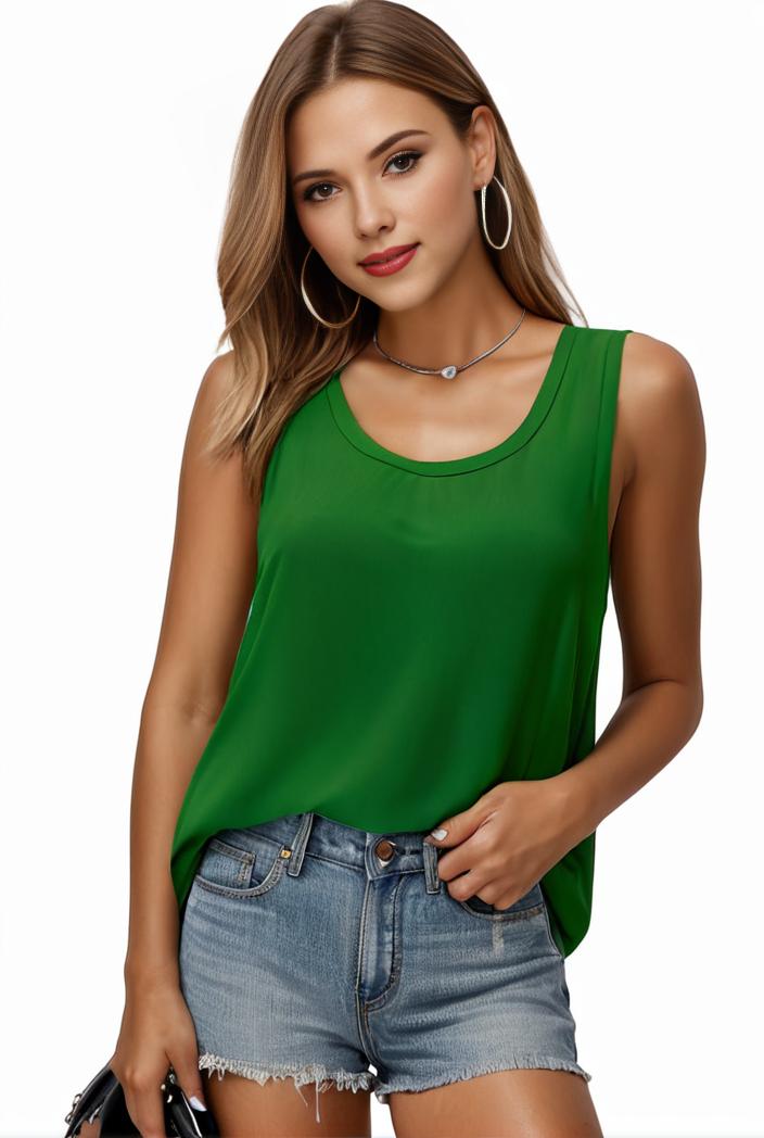 plus size casual tank top women s plus solid square neck pleated medium stretch tank top 101043