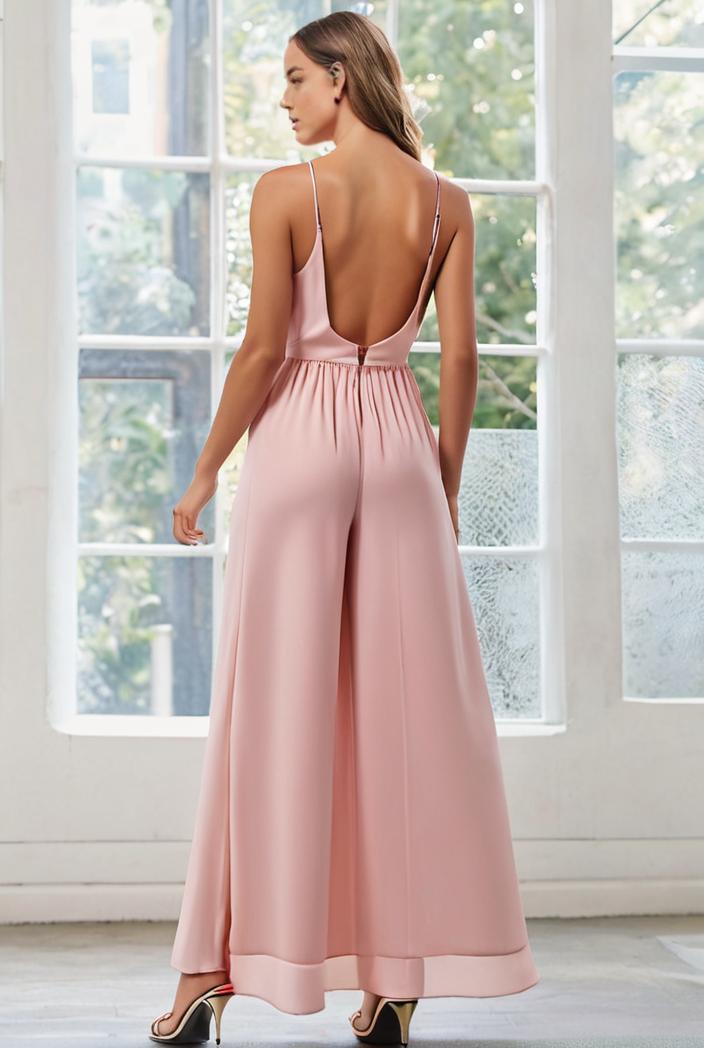 flowy chiffon one shoulder with three straps bridesmaid dress 134128