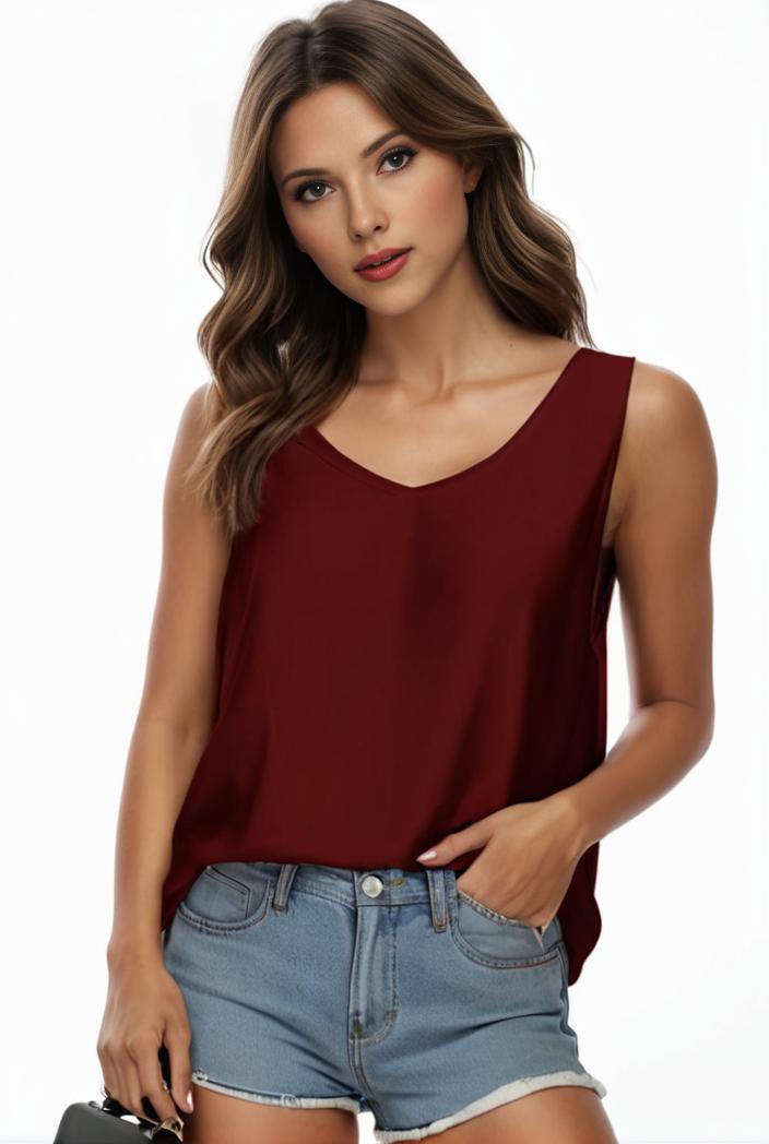 plus size casual tank top women s plus solid square neck pleated medium stretch tank top 101058