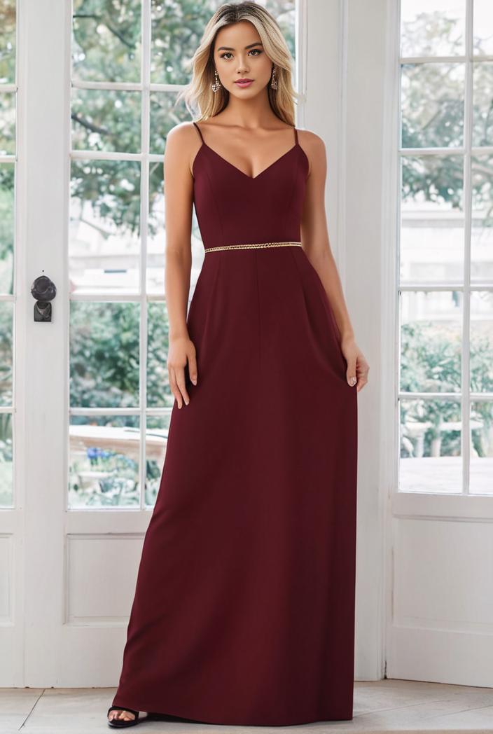 flowy chiffon one shoulder with three straps bridesmaid dress 134142