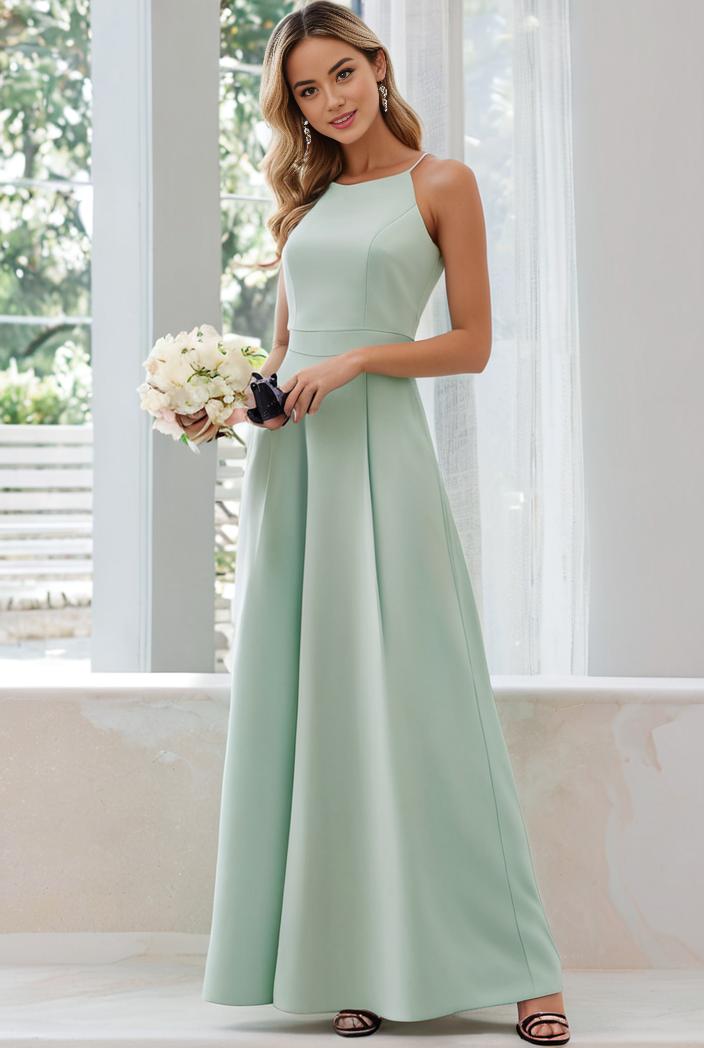 flowy chiffon one shoulder with three straps bridesmaid dress 134150