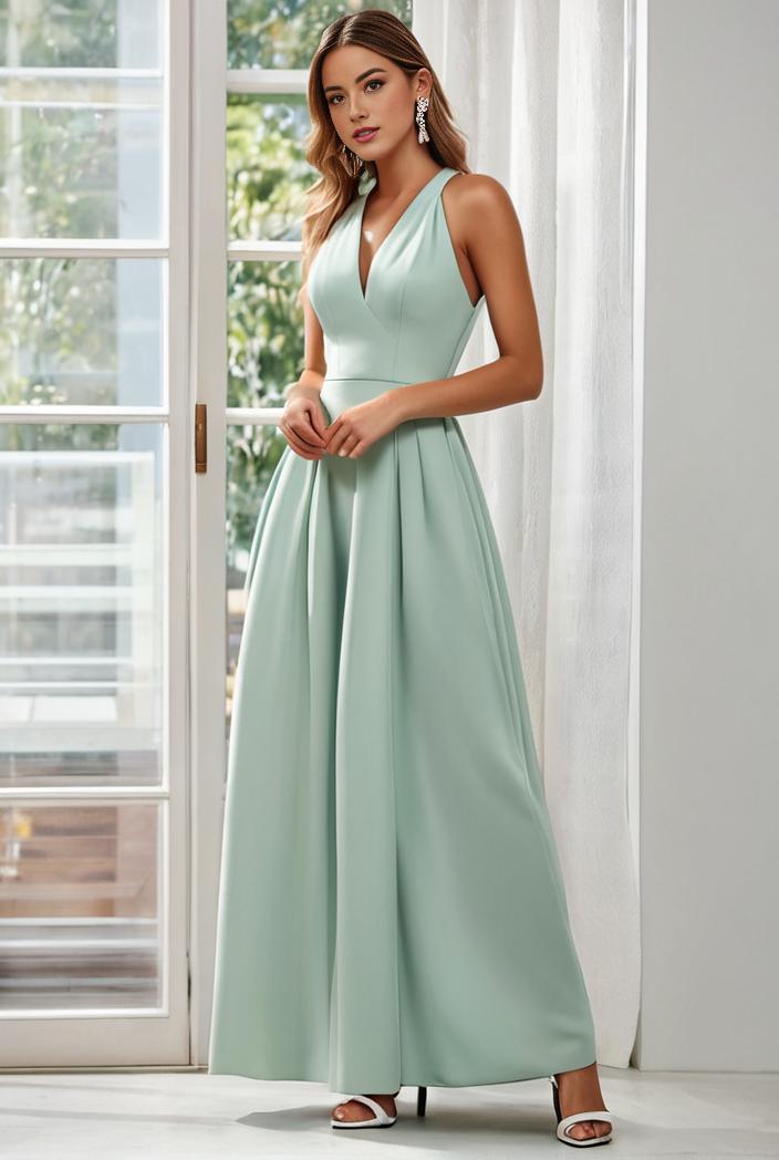flowy chiffon one shoulder with three straps bridesmaid dress 134154
